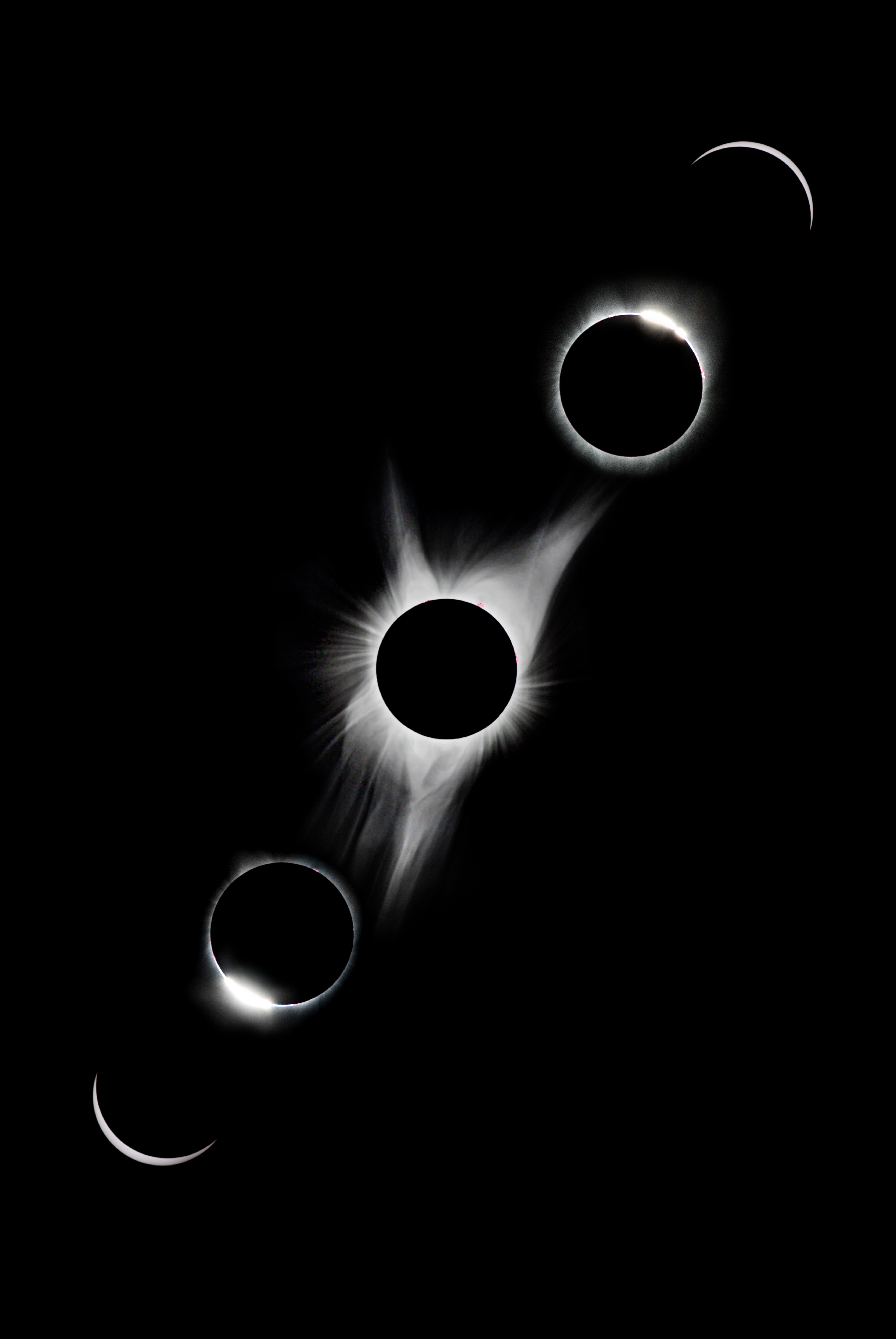 sequential images of eclipse phases
