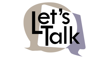 "Let's Talk" logo for library programs that promote open conversation.