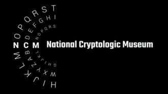 National Cryptologic Museum type with semicircle of random letters to left side