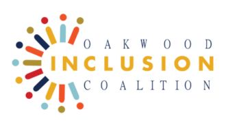 Oakwood Inclusion Coalition logo of colorful lines in a circle.