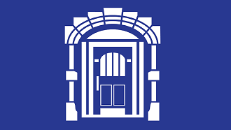 Wright Library door logo