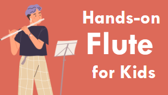 Hands-on flute program for kids featuring live music and learning to play.