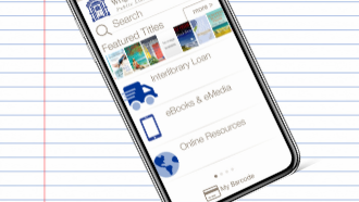 screenshot of the wright library app