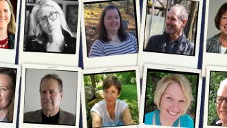 poloaroid photos of local authors