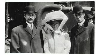 Orville Wright, Katharine Wright, and Wilbur Wright