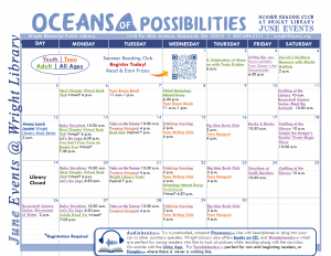June Library Events Calendar