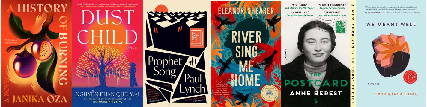 Book covers for 2024 fiction finalists