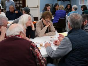 participants at the Racial Wealth Gap simulation